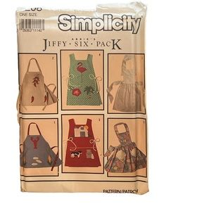 Simplicity Sewing Pattern 7208 Abbies Jiffy Six Pack Aprons - Uncut